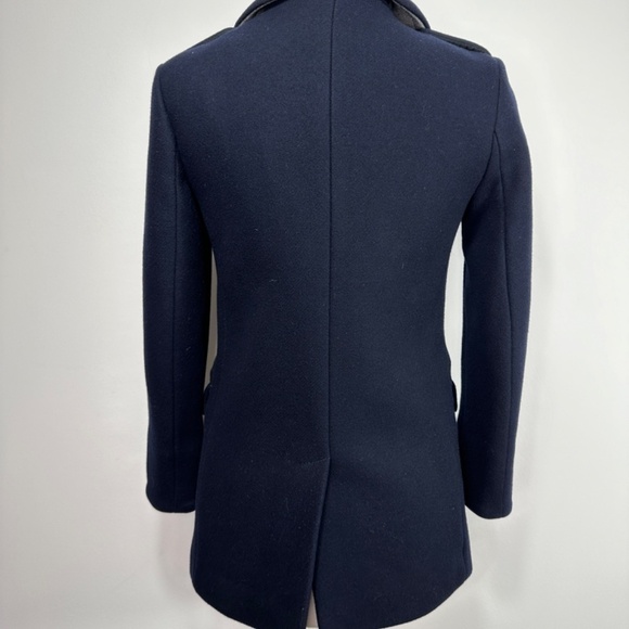 Madewell Double Breasted Wool Blend Peacoat Navy Women's XS Pockets Epithets - Picture 10 of 15
